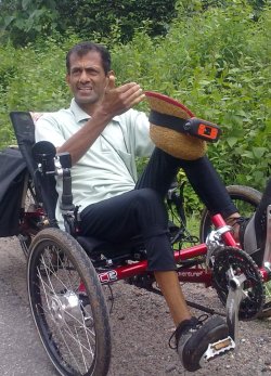 Govind on his Trike